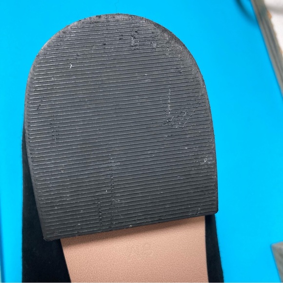 Talbots black suede 1/2” block heel size 6M made in brazil genuine leather upper - Picture 5 of 9